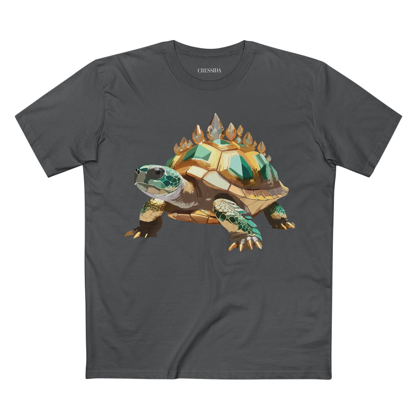 Turtle Graphic Unisex 100 Cotton Tee With Unique Animal Golden Medallion Art Design 34
