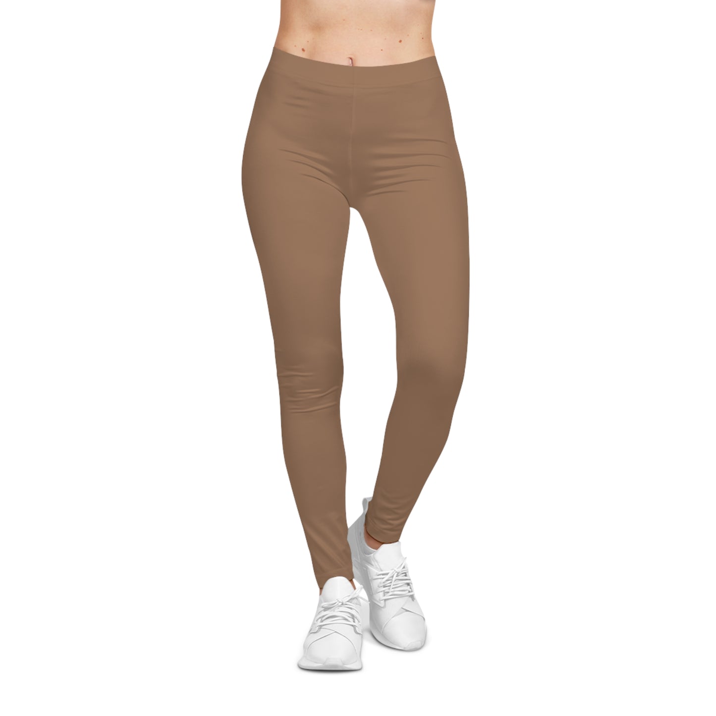 Faded Copper Color Women's Poly-Span Casual Leggings XS-2XL