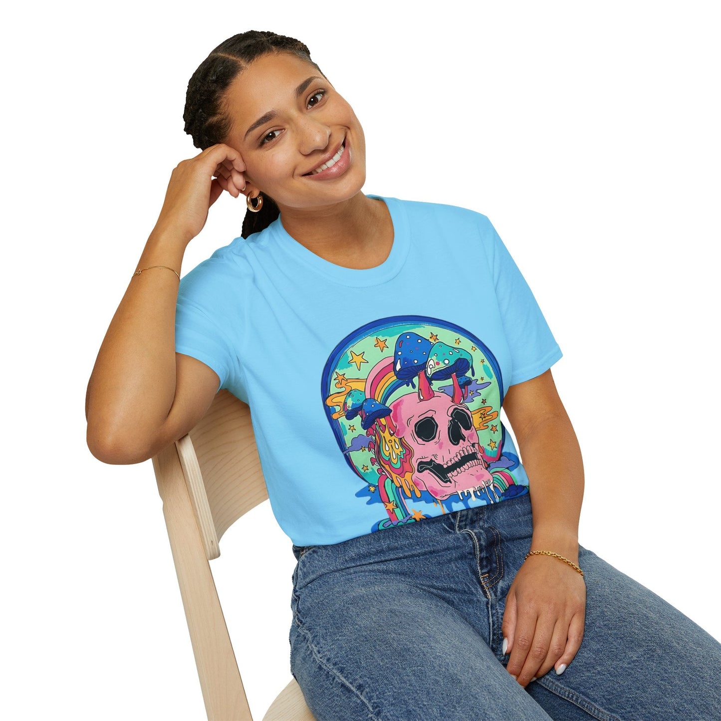 Skull Graphic Unisex Cotton T-shirt with Skeleton Artwork Design 23