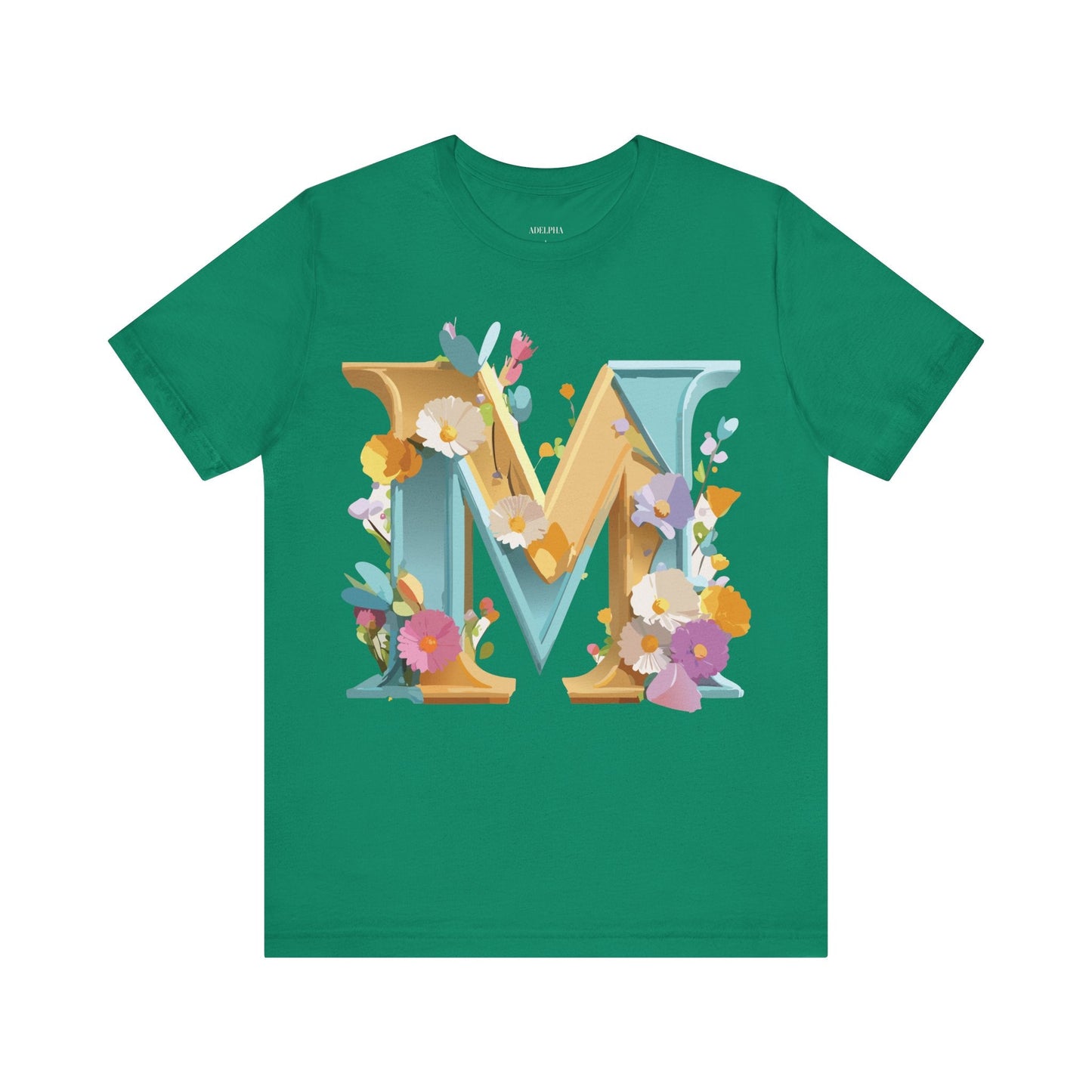 Letter M Shirt Unisex Graphic Tee From Adelpha Vintage Inspired Art Short Sleeve Jersey