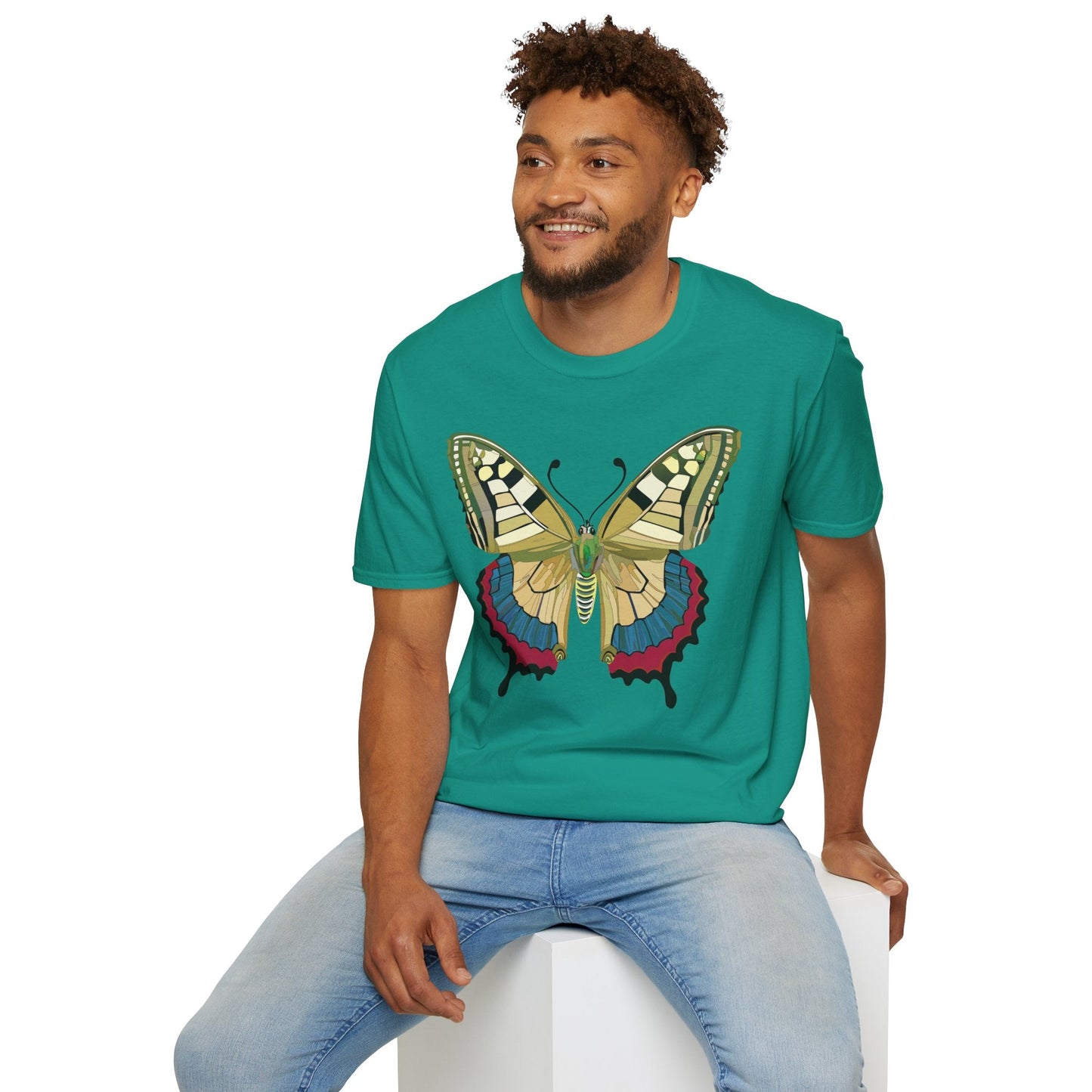 Butterfly T Shirt Unisex Monarch Design Soft Cotton Gildan 64000 Short Sleeve Tee