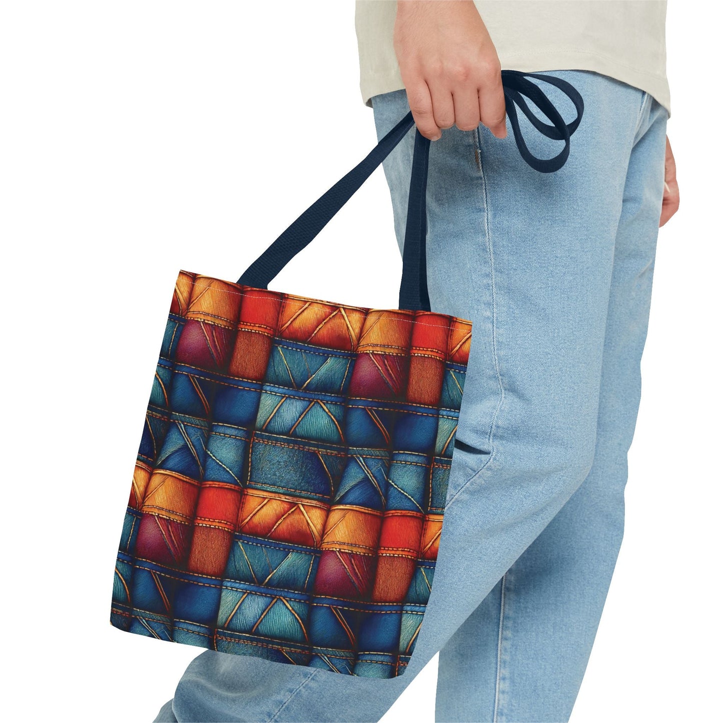 Denim Canvas Bag, Tote Bag Denim Printify