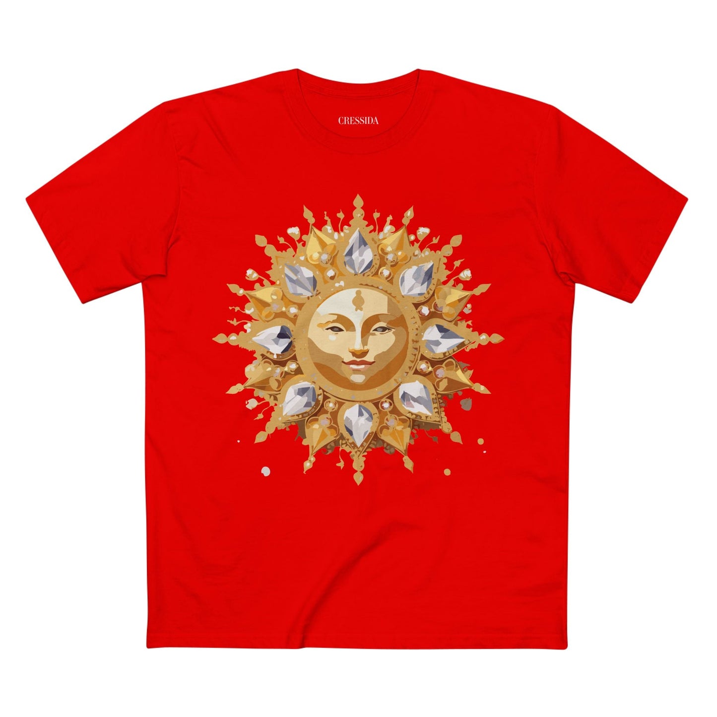 Gold Sun Graphic Unisex 100 Cotton T-Shirt with Golden Art Design 4