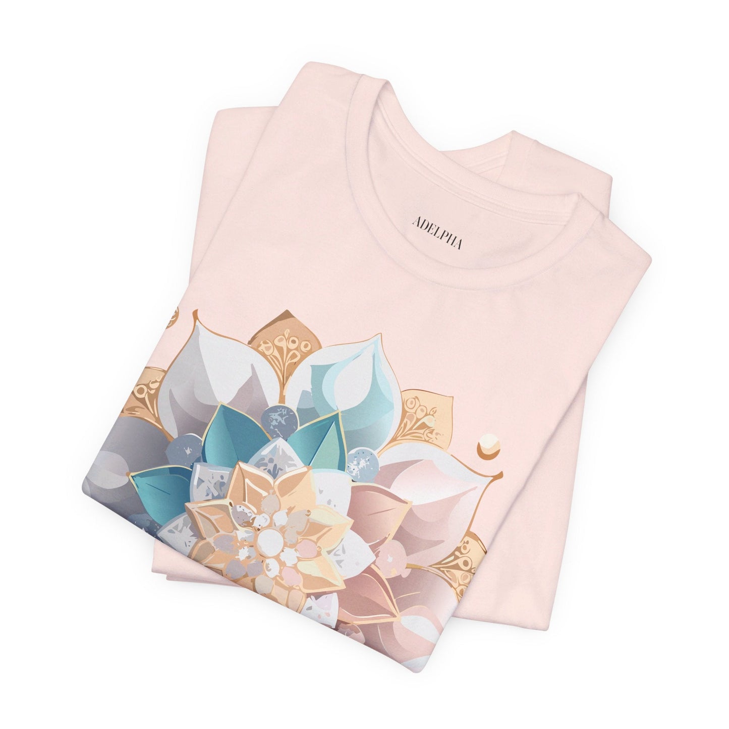 Adelpha Mandala Graphic Tee Unisex Jersey Short Sleeve Art Design Shirt Premium Comfort Wear