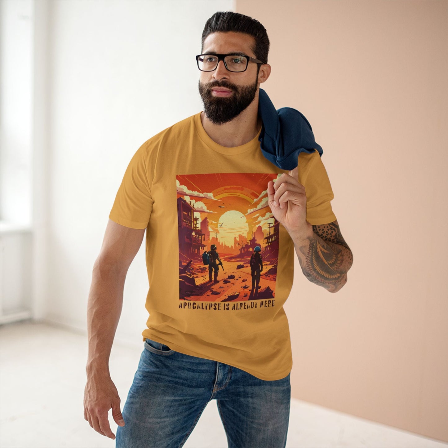 Cataclysm Doomsday Shirt Unisex Premium Cotton Tee With Original Art Design By Retro2Nova