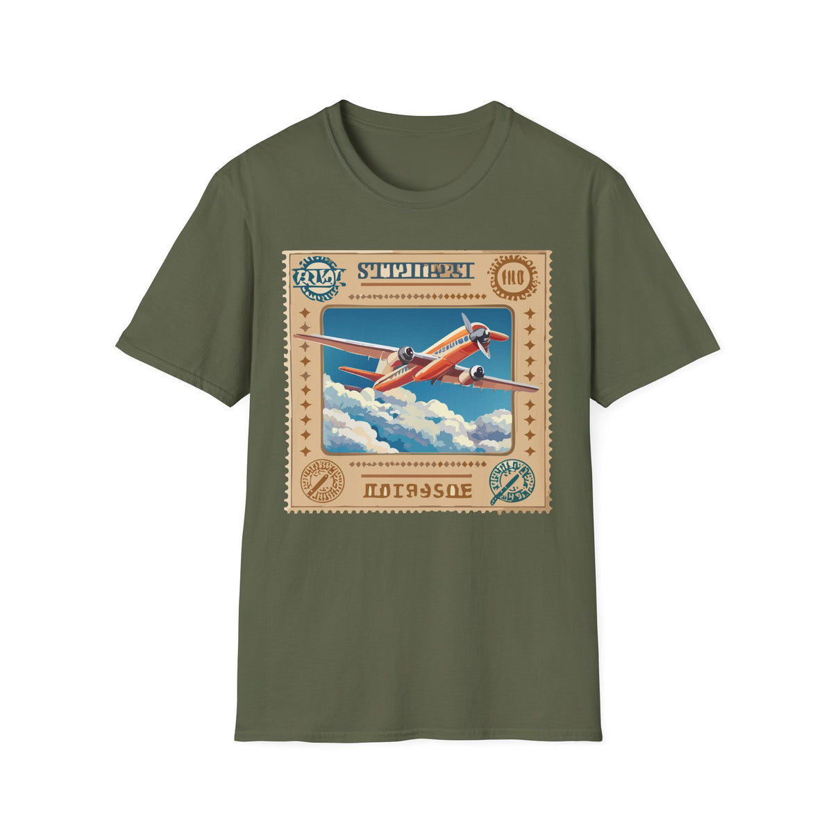 Vintage Airplane Poster T-Shirt | Retro Travel Plane Graphic