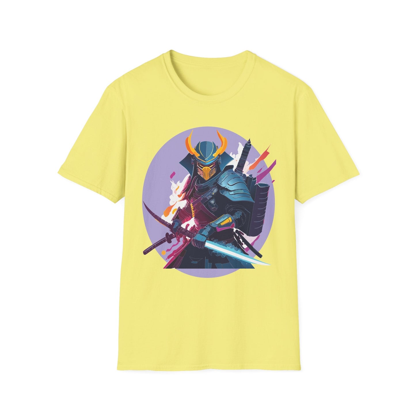 Samurai Shirt Unisex Softstyle Tee 100 Percent Ring Spun Cotton Comfortable Everyday Wear