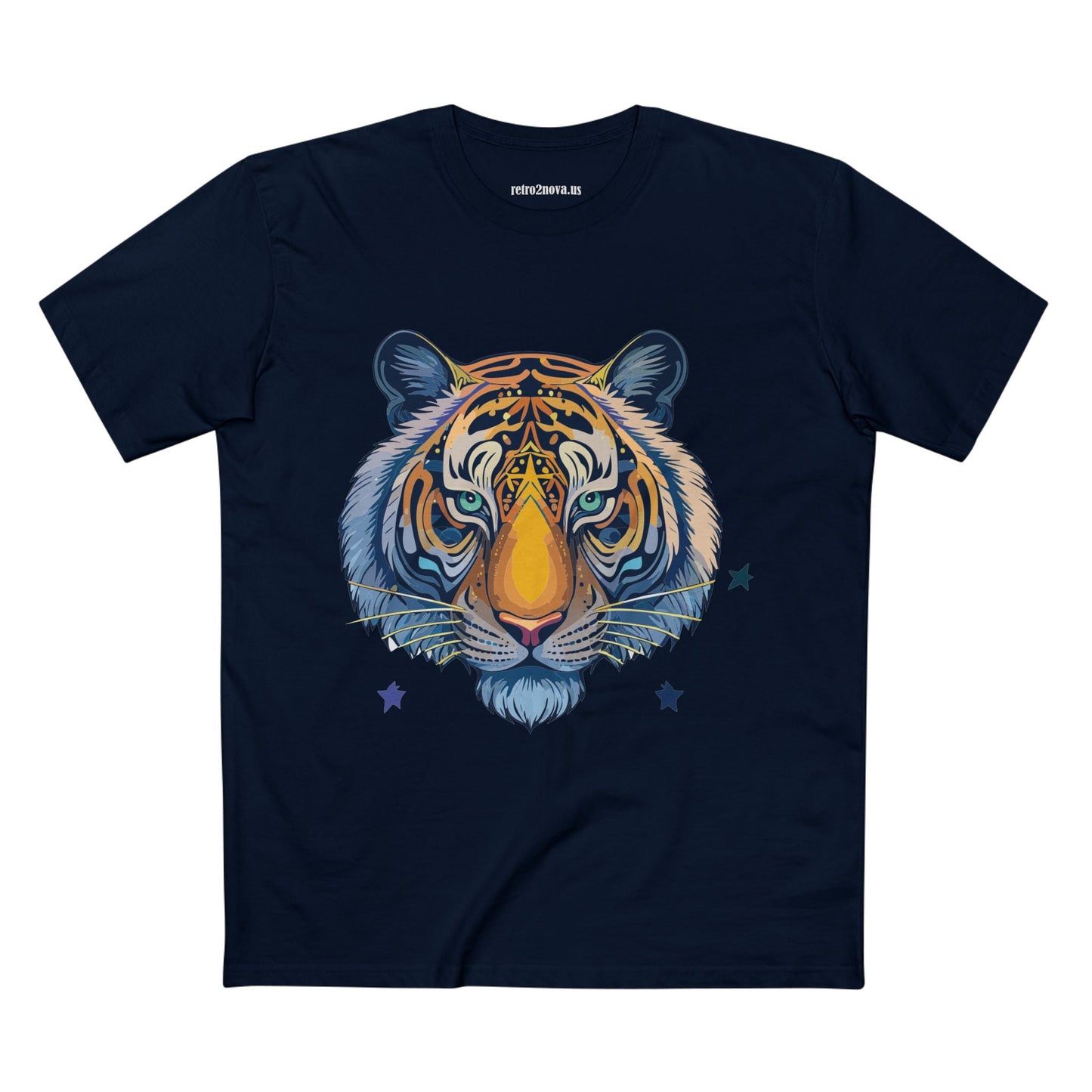 Unisex Tiger Shirt Premium Cotton Staple Tee With Original Art Design From Retro2Nova Art Collection For Everyday Comfort
