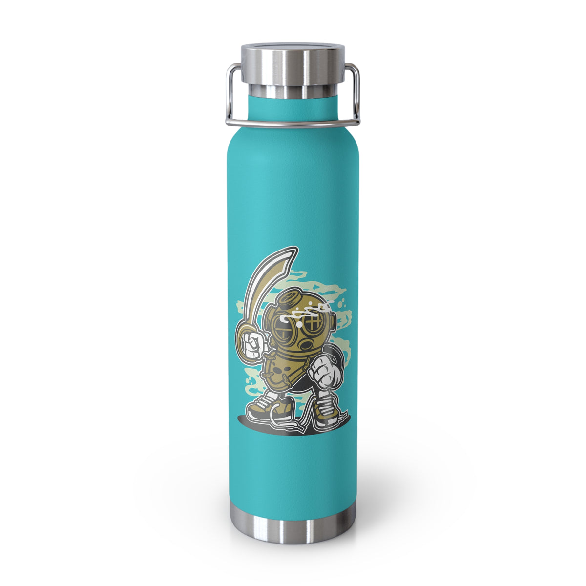 22oz Copper Insulated Water Bottle with Cartoon Design - CV17