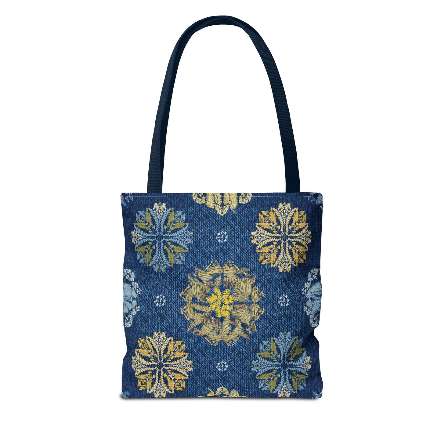 Denim Fabric Imitation Print Unisex Canvas Bag Poly Spun 3 Sizes Tote Bag 125