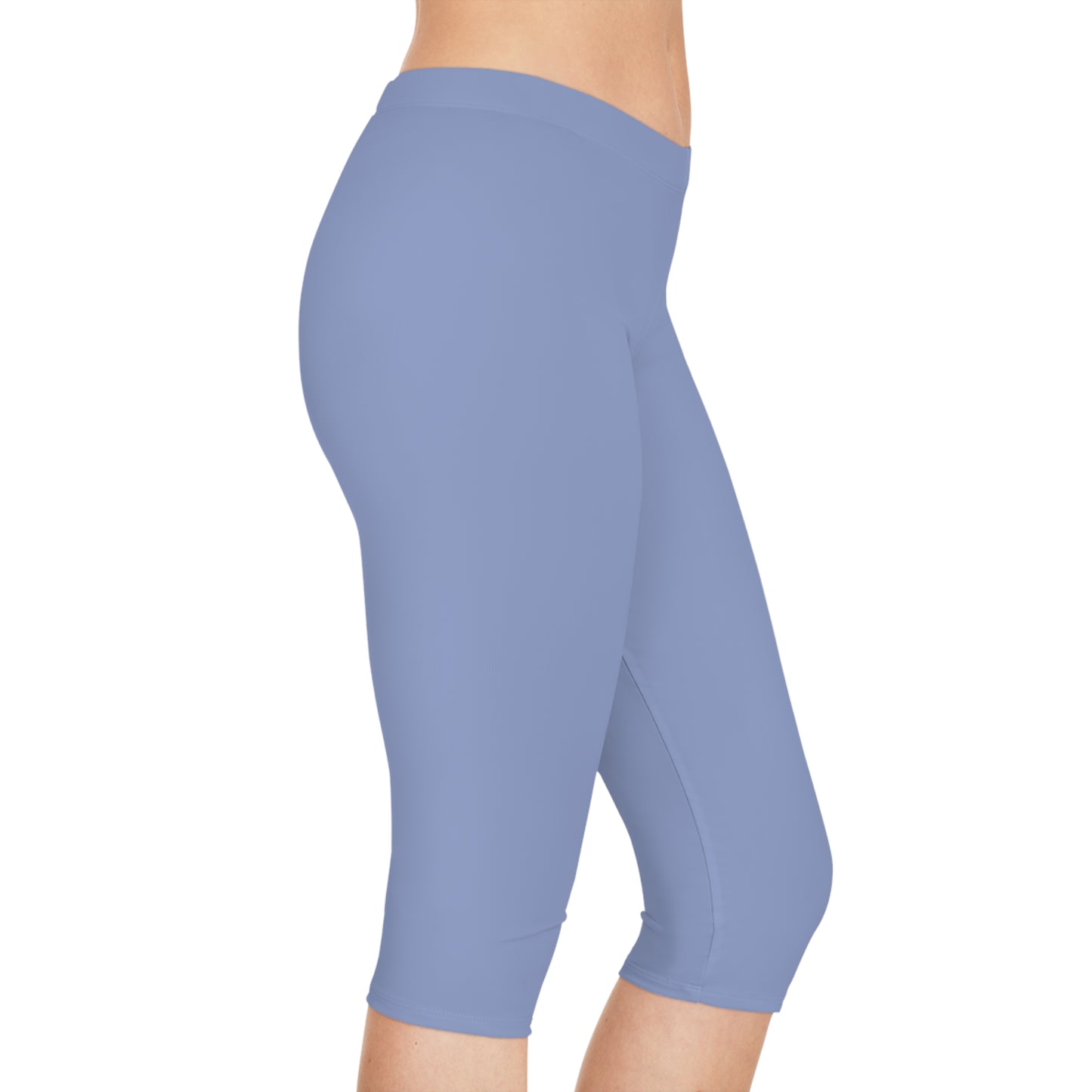 Blue Color Capri Leggings, Blue Capri Leggings 17