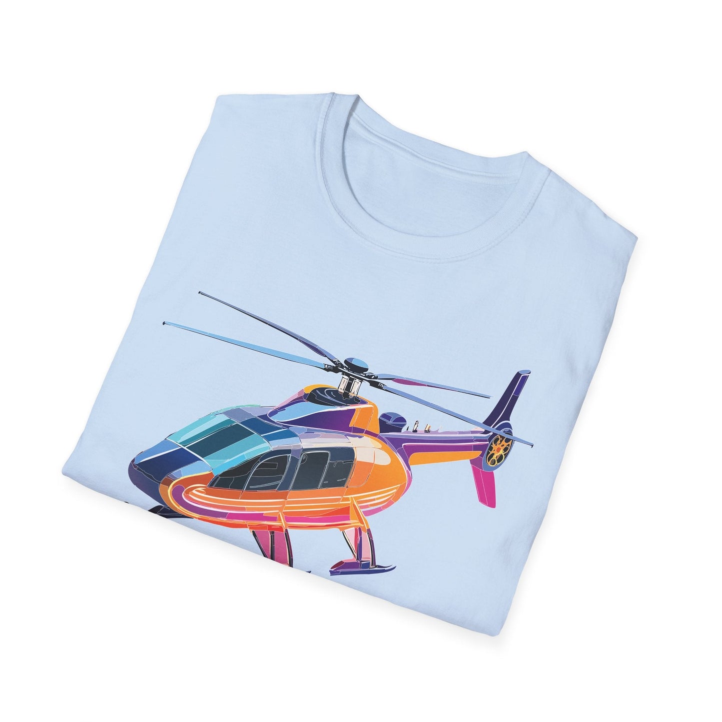 Chopper Helicopter Shirt Unisex Tee Gildan Softstyle 64000 Lightweight 100 Percent Cotton