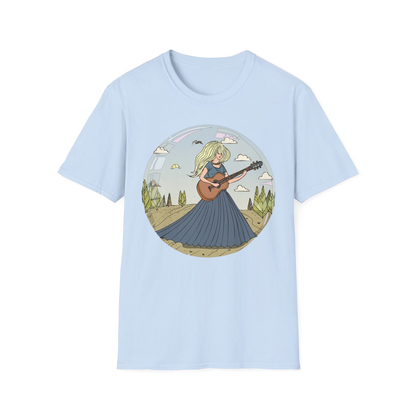 Womens Graphic T Shirt Art Design Tee Softstyle Cotton Ring-Spun Unisex Short Sleeve