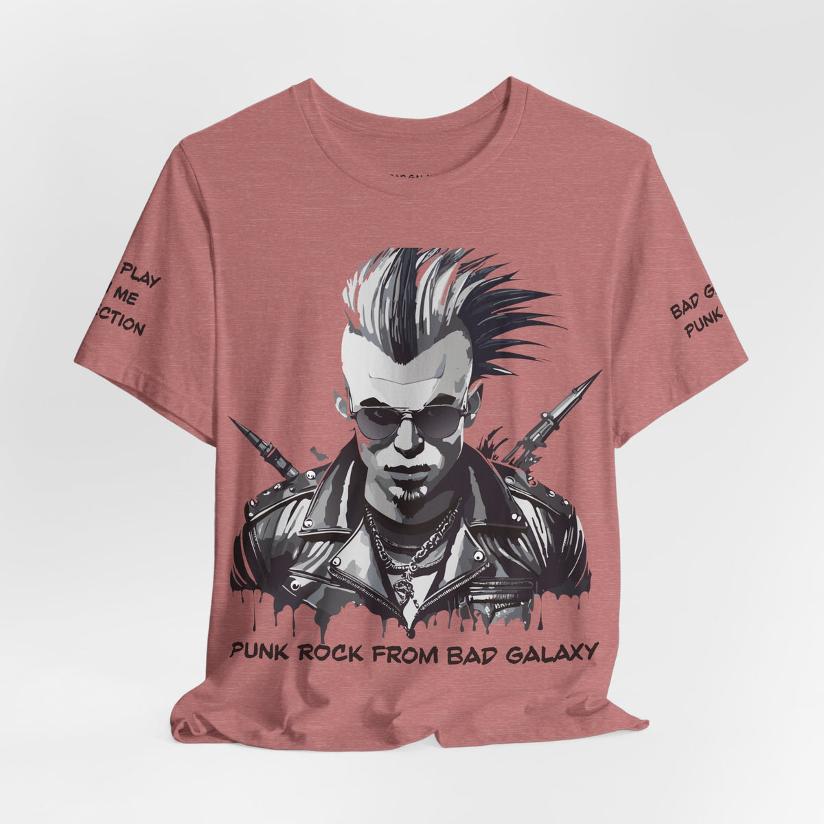 Punk Rock Graphic Unisex Cotton Bella+Canvas Tee with Art Design b29