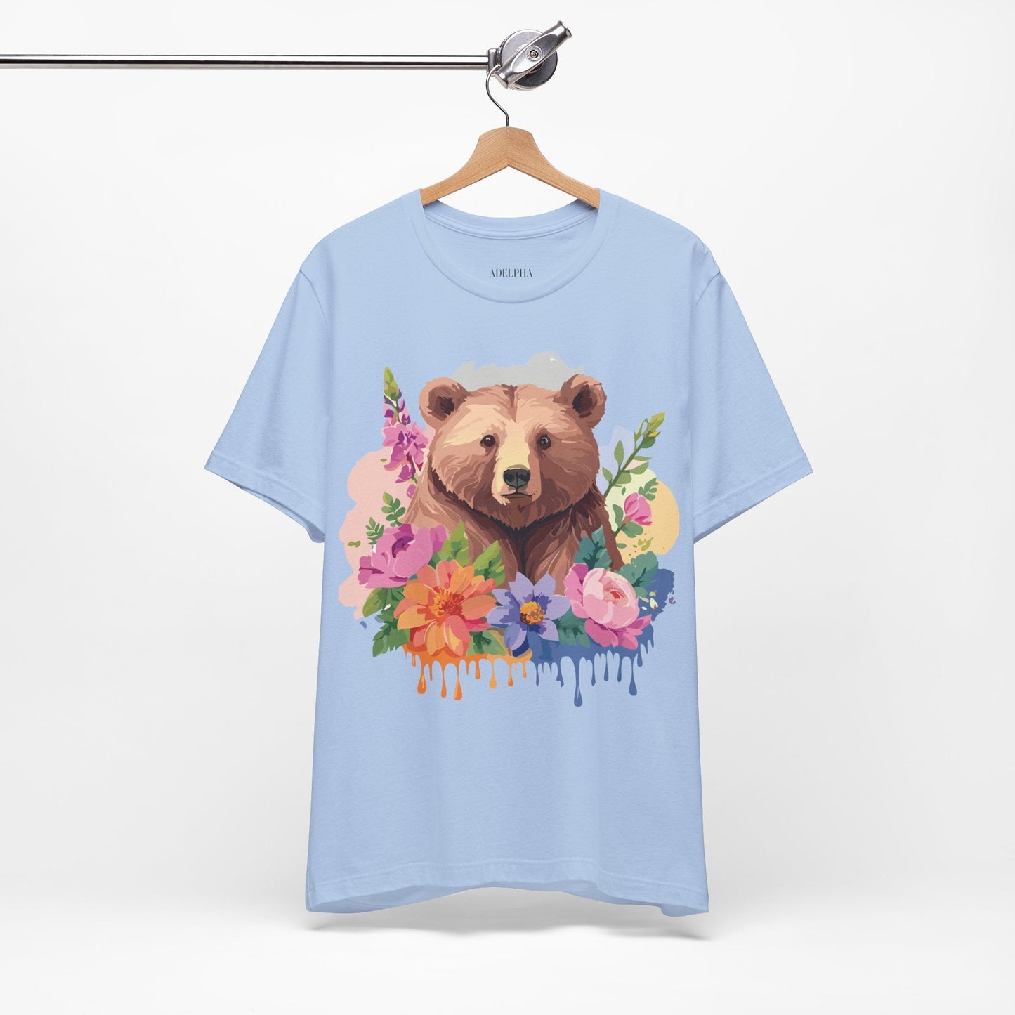 Bear Graphic Unisex 100 Cotton Short Sleeve Art Design Vintage T-Shirt 1