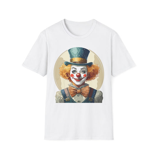 Clown Shirt Unisex T Shirt With Clown Circus Theme Funny Man Shirt Gildan Softstyle 64000