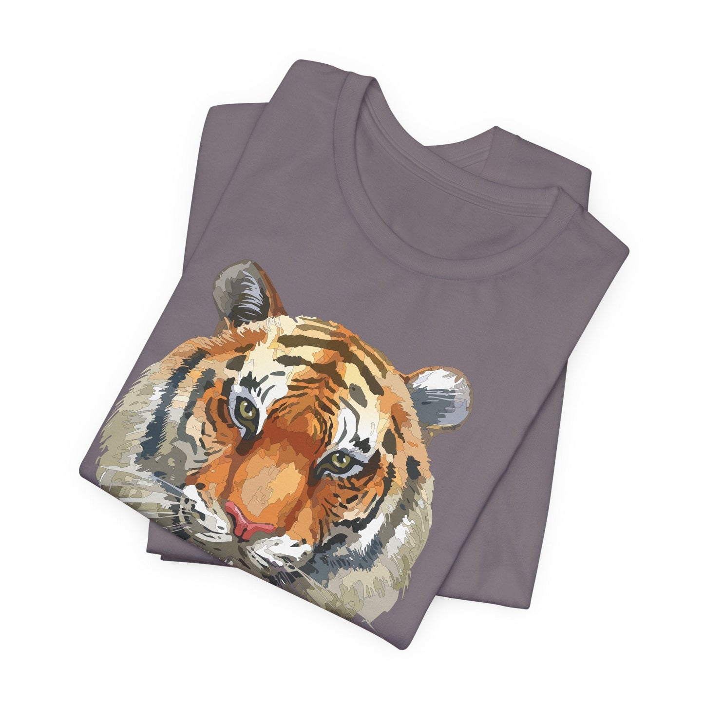 Wild Tiger Face Graphic T-Shirt Unisex Cotton Animal Design Wildlife Tee 1