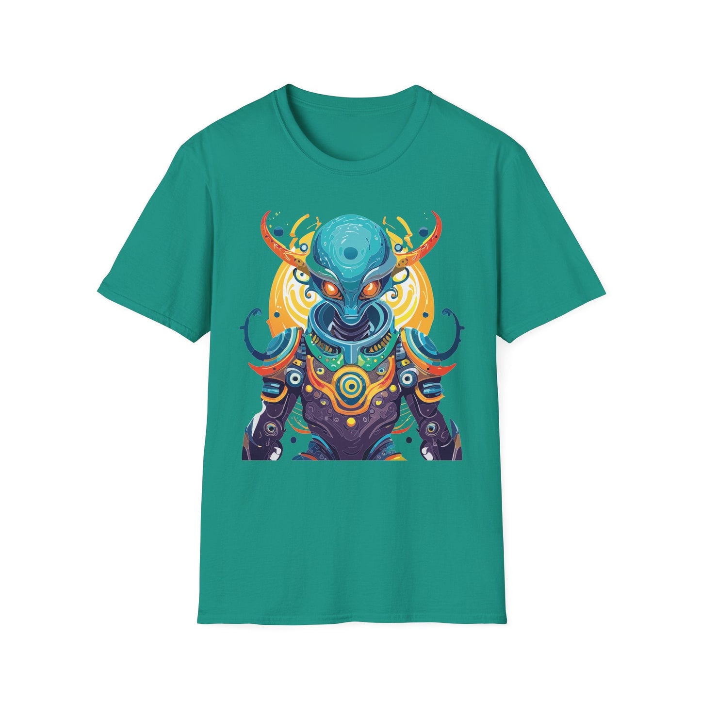 Alien T Shirt Cosmos Shirt Unisex Short Sleeve Tee With Alien Art Design Ring Spun Cotton