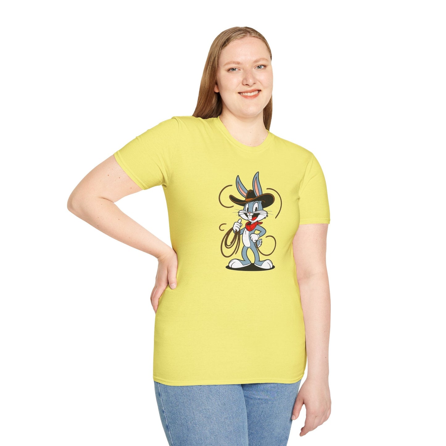 Bugs Bunny T Shirt Unisex Gildan Softstyle 64000 Cartoon Animation Tee With Art Design Artwork