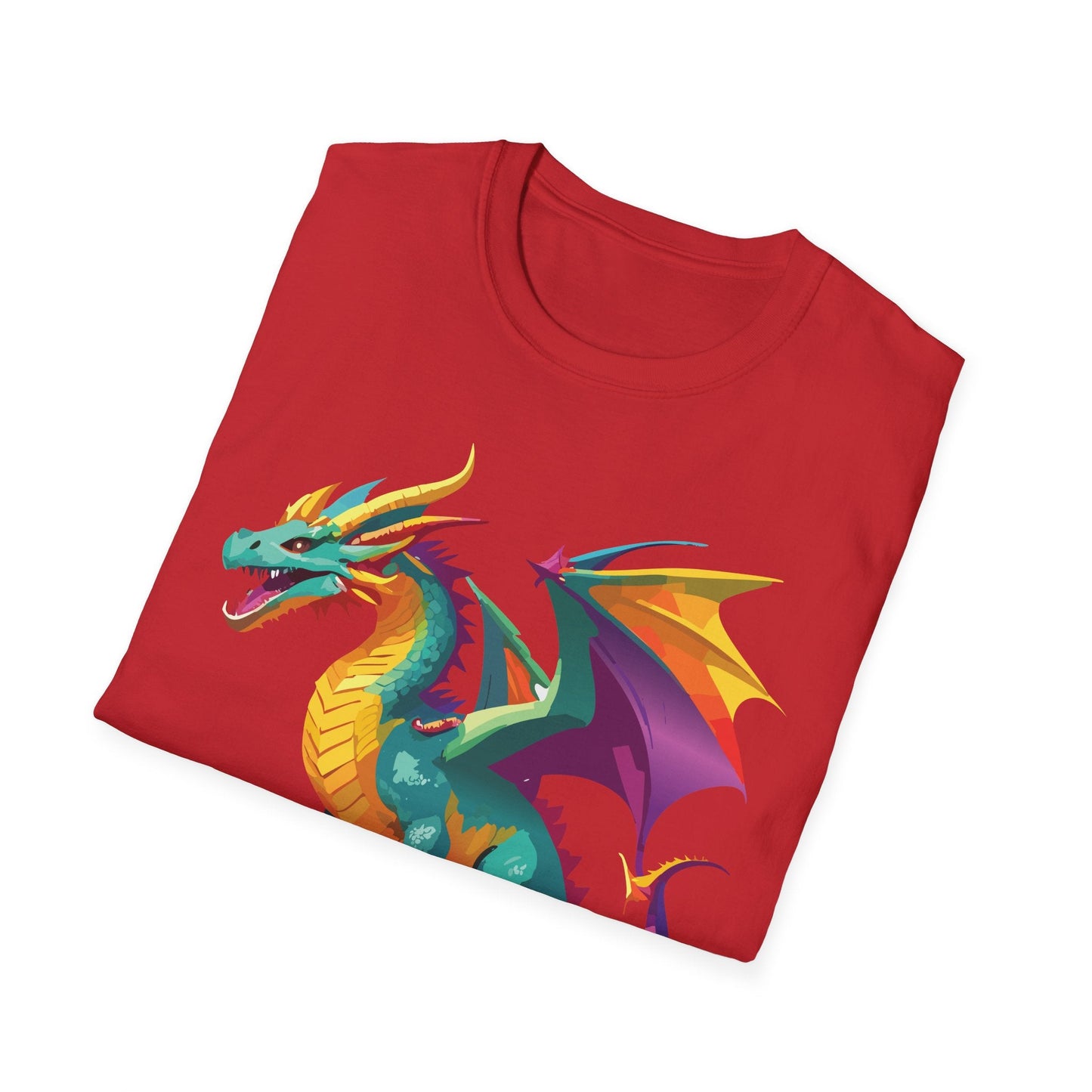 Dragon Graphic Unisex Cotton Softstyle Art Design Tee With Animals 10