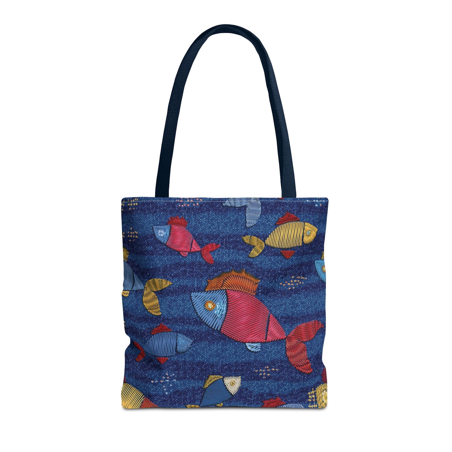Denim Fabric Imitation Print Unisex Canvas Bag Poly Spun 3 Sizes Tote Bag 193-4