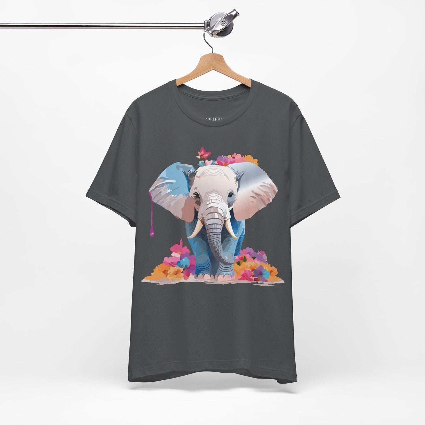 Elephant Graphic Tee Unisex Short Sleeve by Adelpha Premium Vintage Inspired Artwork