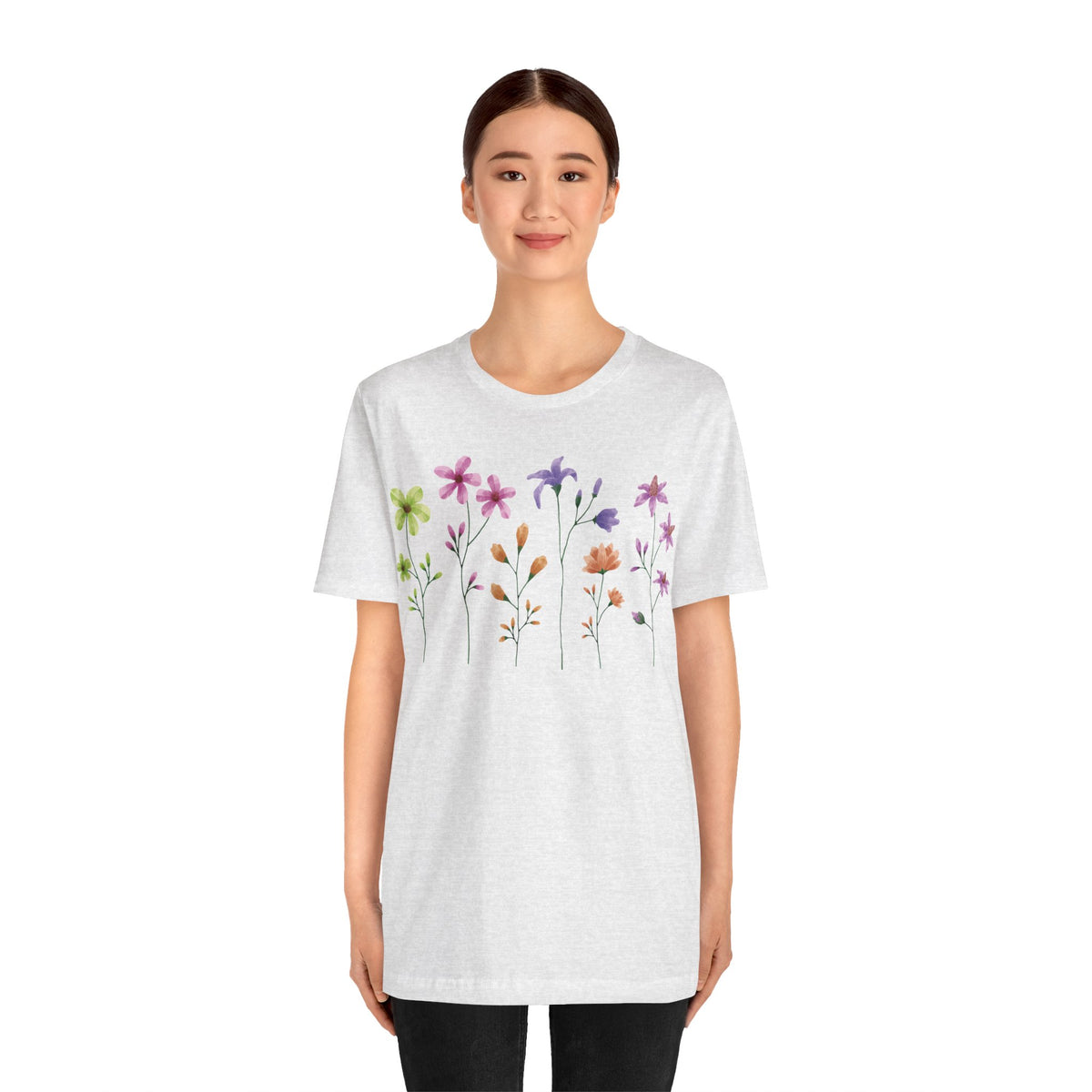 Floral Graphic Tee Shirt - Bella+Canvas Unisex 100 Cotton 54
