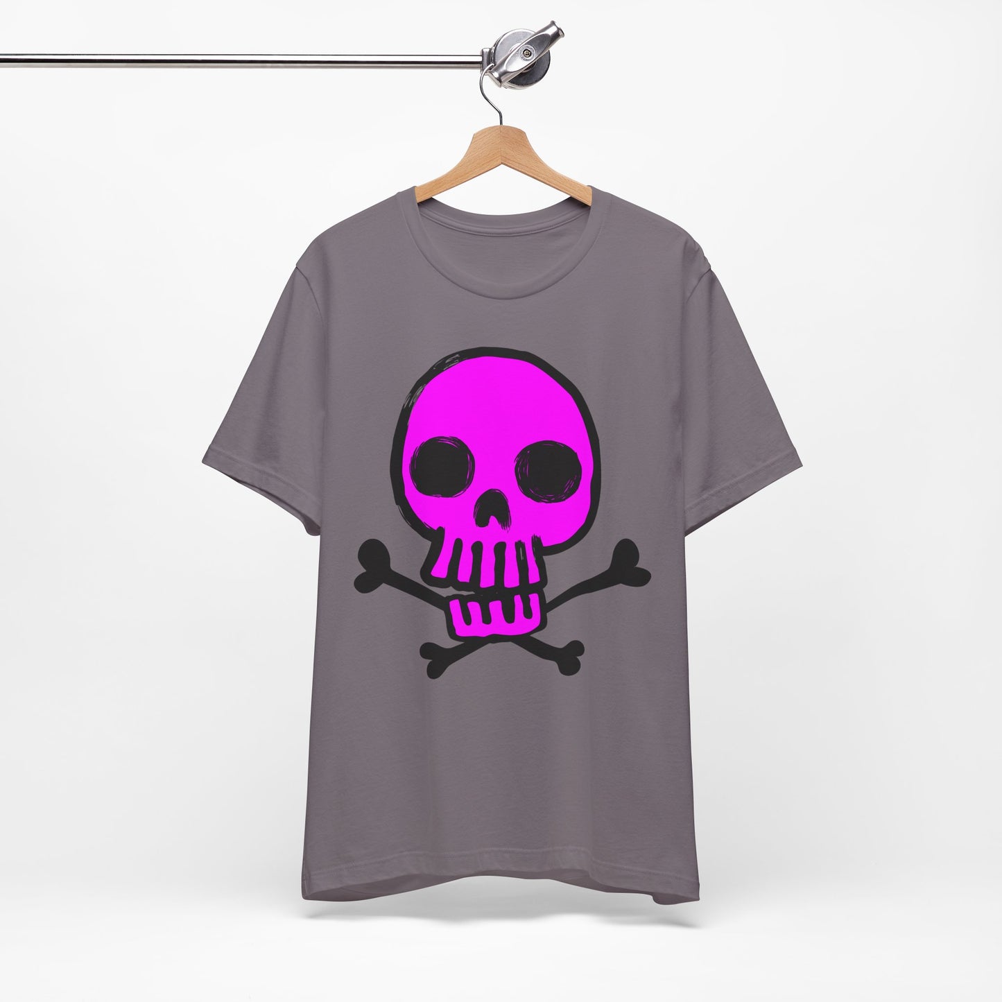 Pink Skull Graphic Design Tee, Skull Shirt, Vintage Tees, Art Design T-Shirt, Vintage Graphic Tee, Art Shirts with Skulls