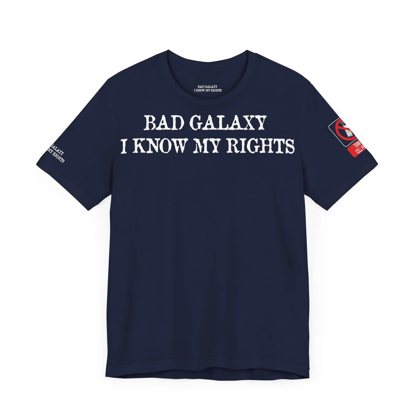 Red Stamp Tee Shirt 100 Percent Cotton From Bad Galaxy Eco Friendly Inks Made To Order In USA