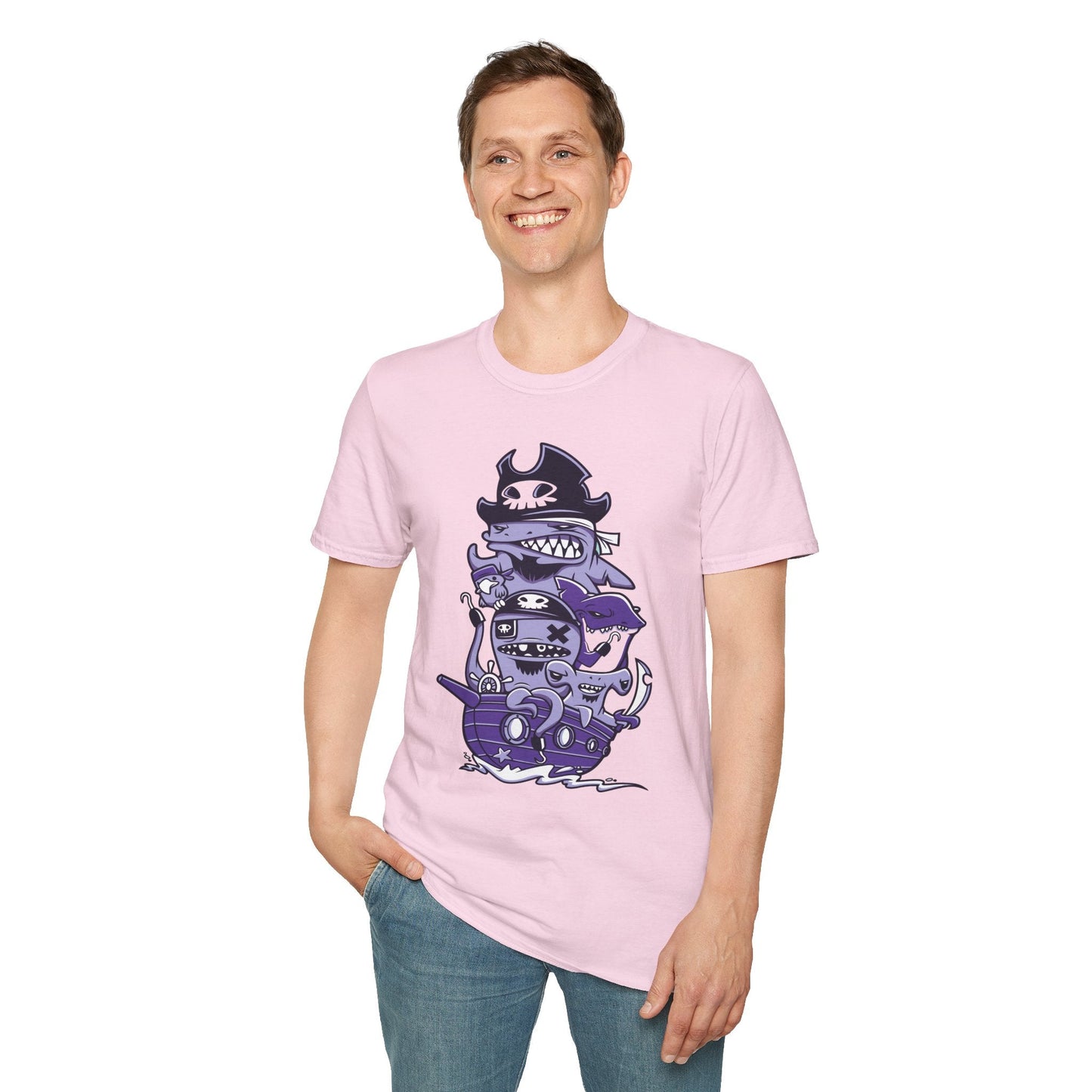 Cartoon T Shirt Animation Tee Unisex Softstyle 64000 100 Percent Ring Spun Cotton Funny Graphic Tee