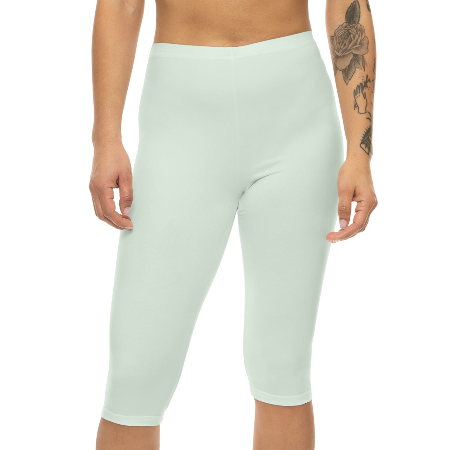 Honeydew Color Women's Brushed Suede Poly Span Casual Capri Leggings XS-2XL