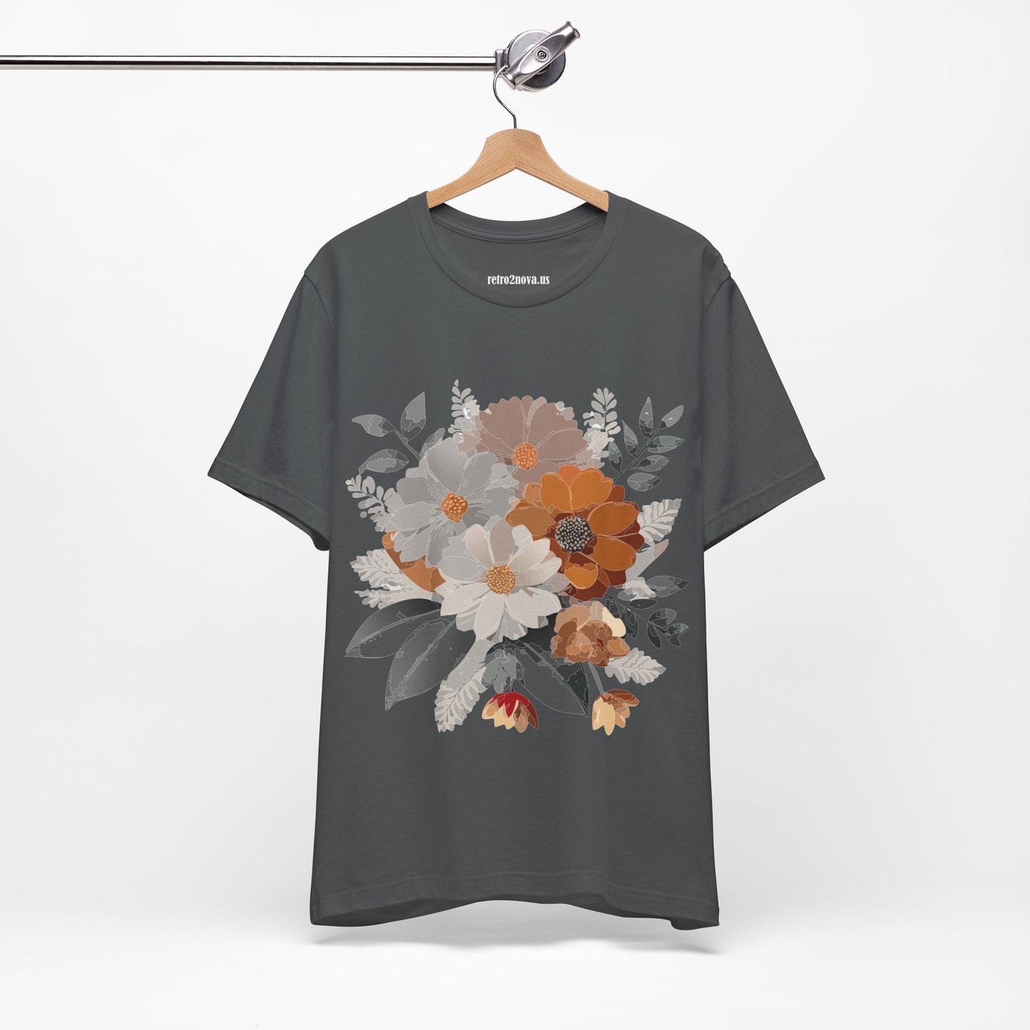 Flowers Shirt Floral Shirt Unisex Tee Lightweight Jersey Short Sleeve Floral Print Free Shipping