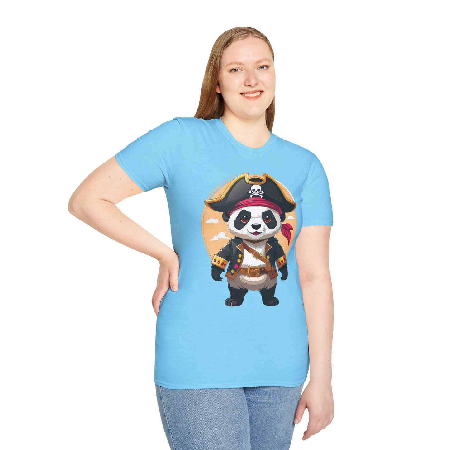 Panda Shirt Unisex T Shirt With Panda Animal Tee Animals Gildan Softstyle 64000 Cotton