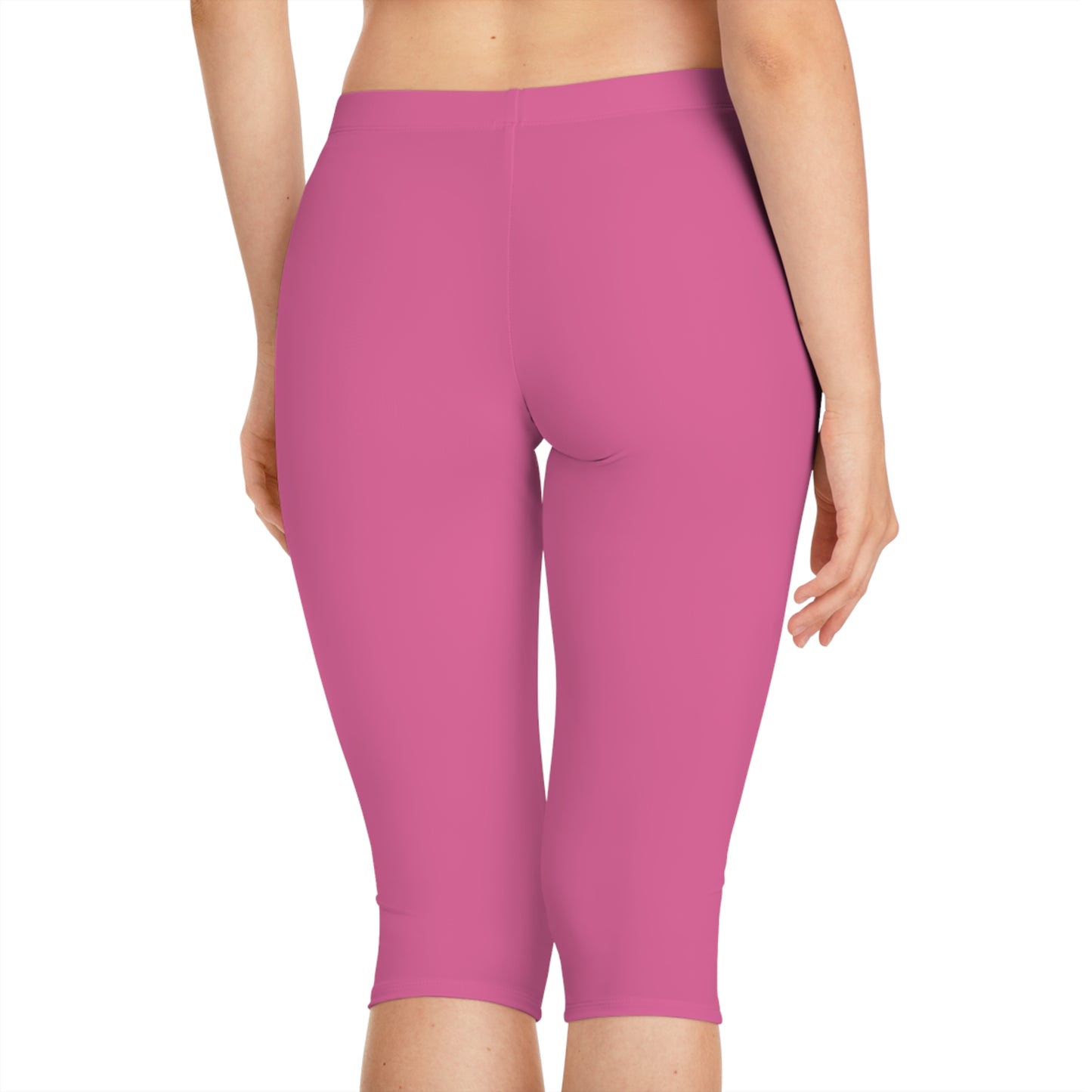 Pink Color Capri Leggings, Pink Capri Leggings 15