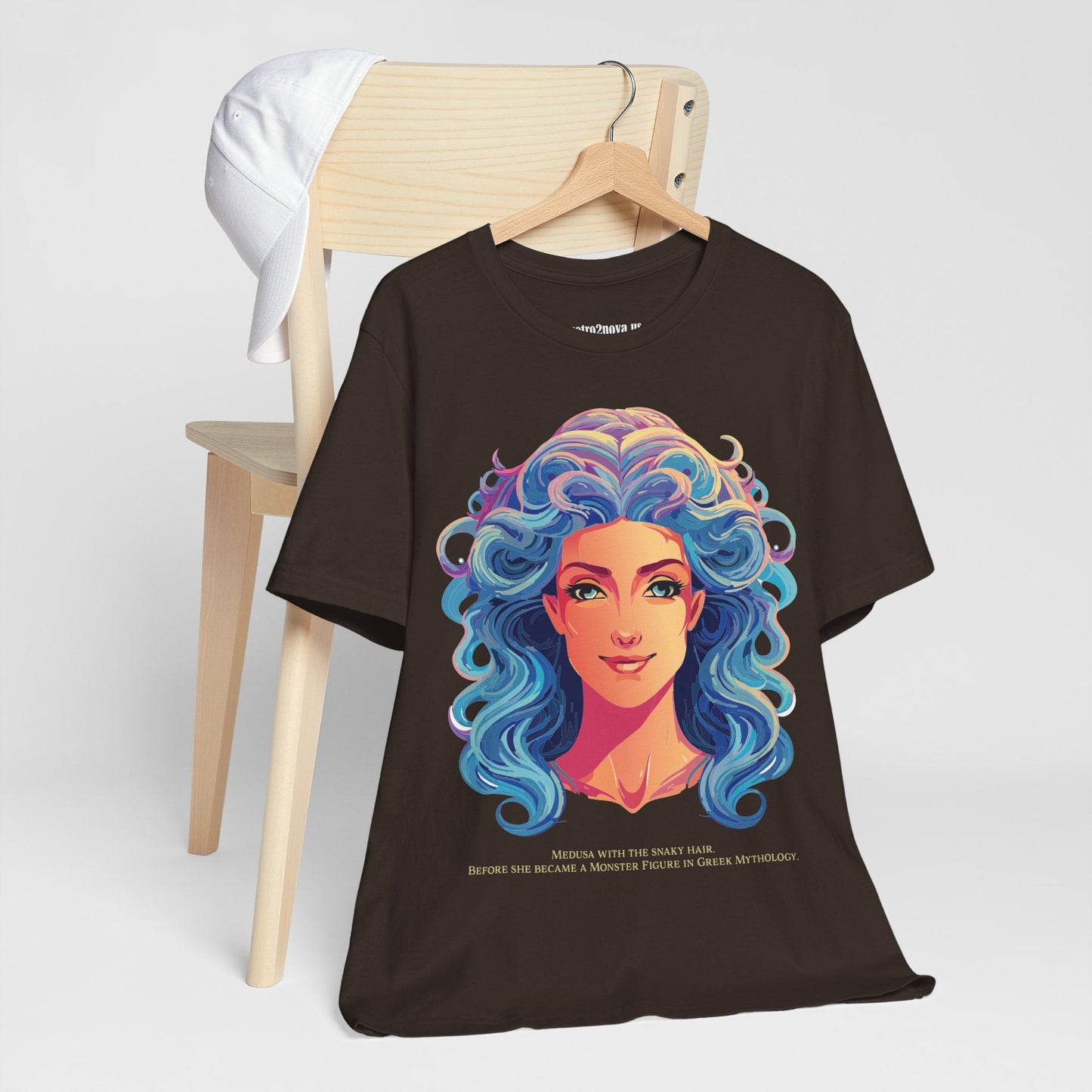Goddess Medusa Graphic Cotton T Shirt Unisex Jersey Short Sleeve Original Artwork By Retro2Nova