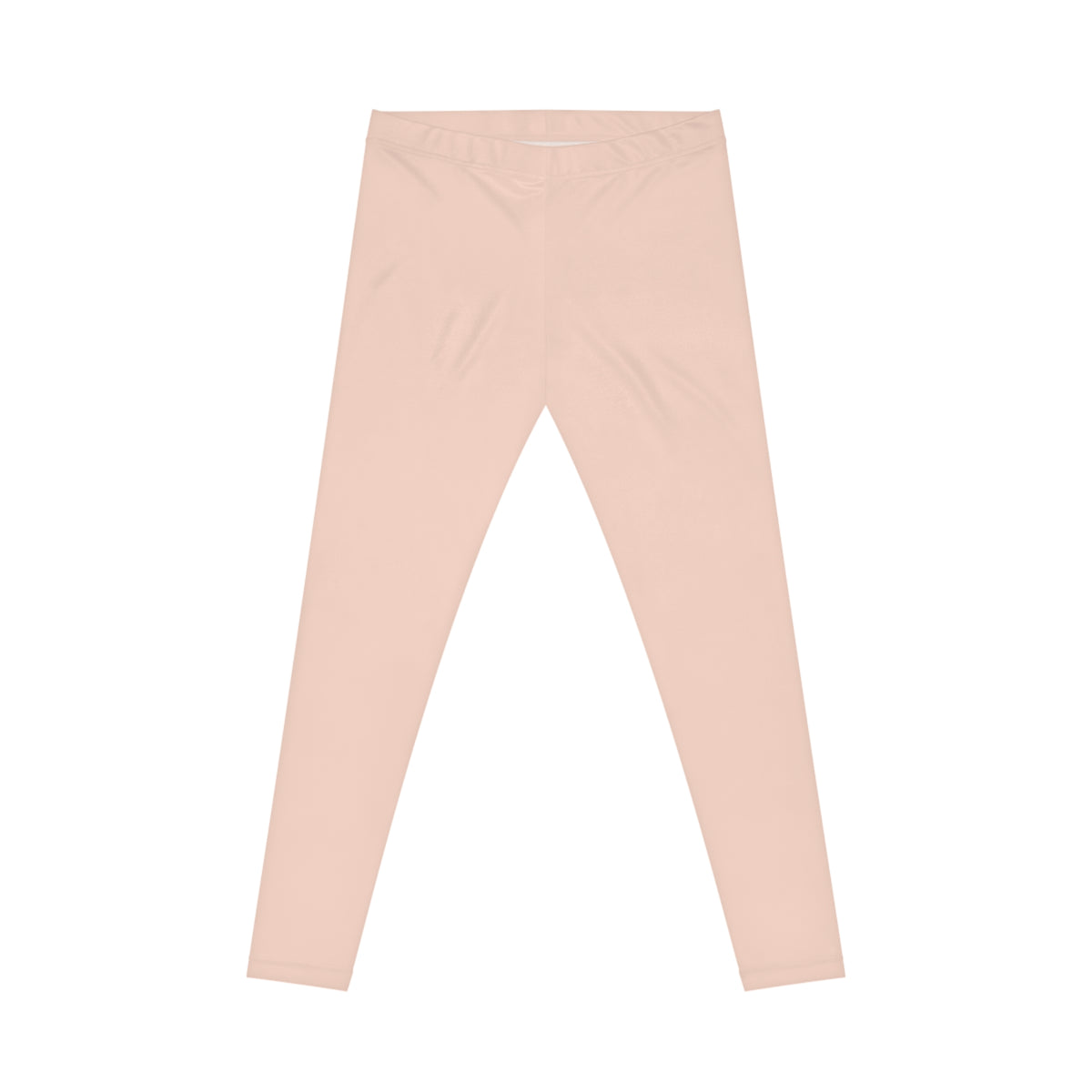 Beige Egg Color Women's Poly-Span Casual Leggings XS-2XL