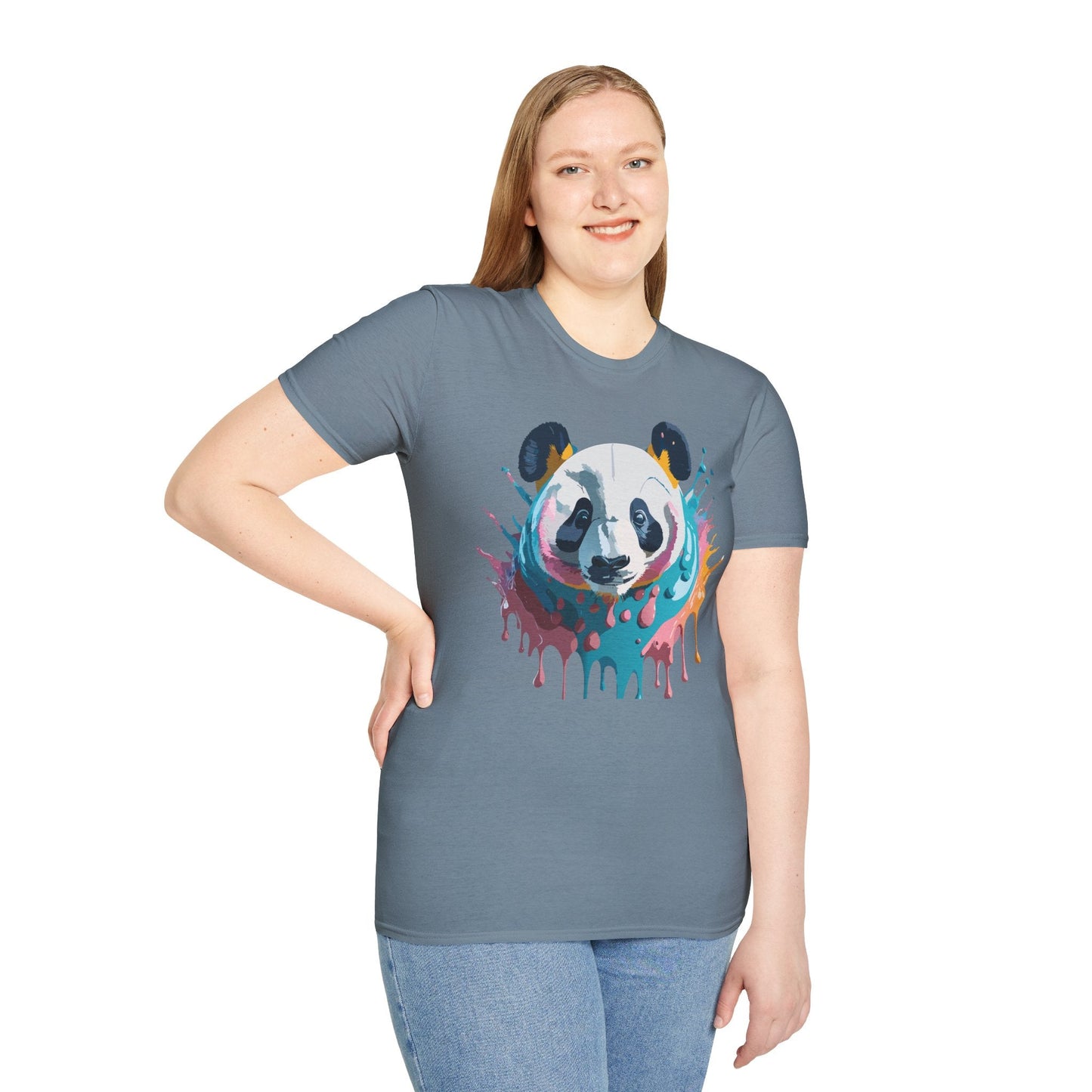 Panda Shirt Unisex T Shirt Gildan Softstyle 64000 Panda Graphic Animal Tee 100 Percent Cotton