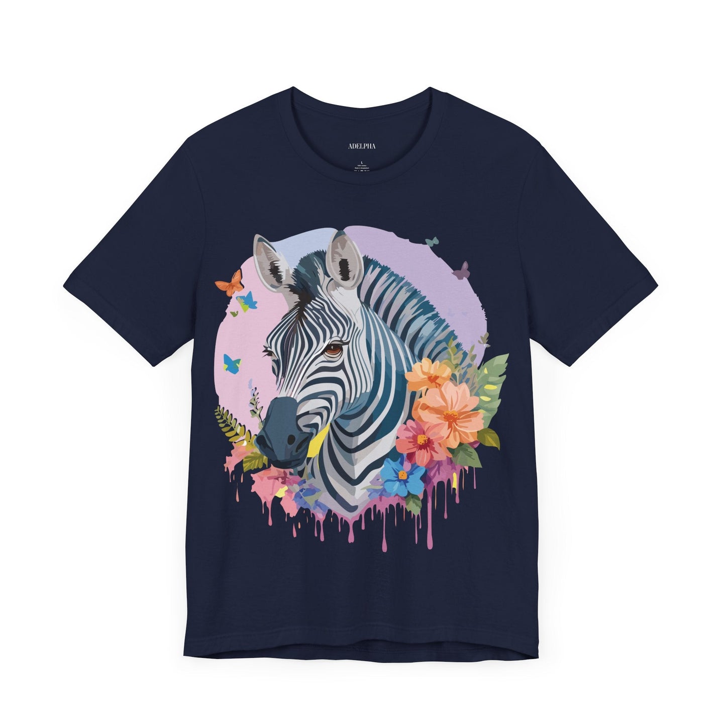 Zebra Graphic Unisex 100 Cotton Vintage Animal Art T-Shirt 3