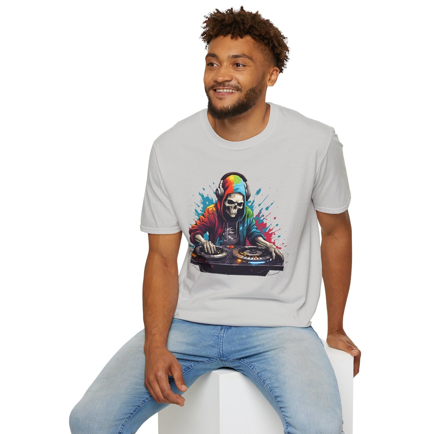 Skull T Shirt Unisex Skeleton Tee 100 Cotton Softstyle Gildan 64000 Graphic Tee Artwork