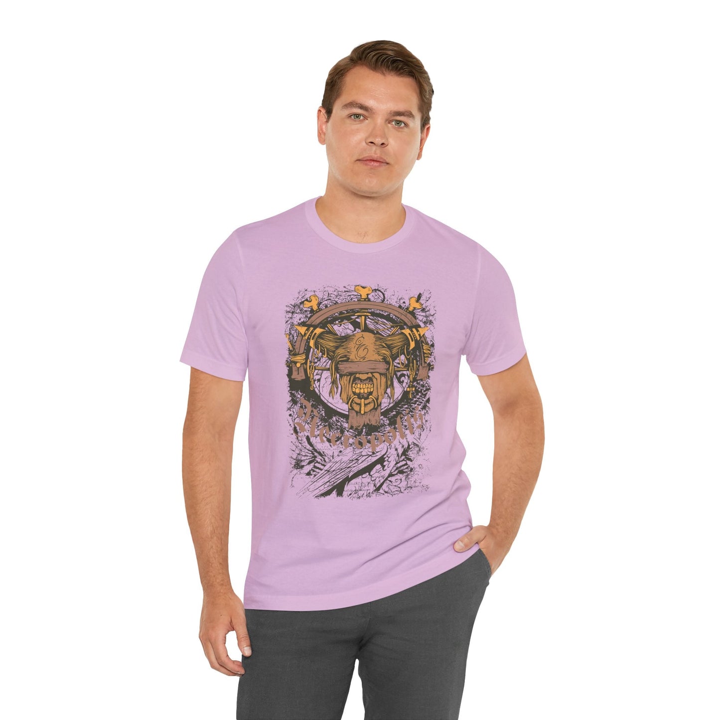 Skull Nordic Warrior Graphic Unisex Cotton T-Shirt r12