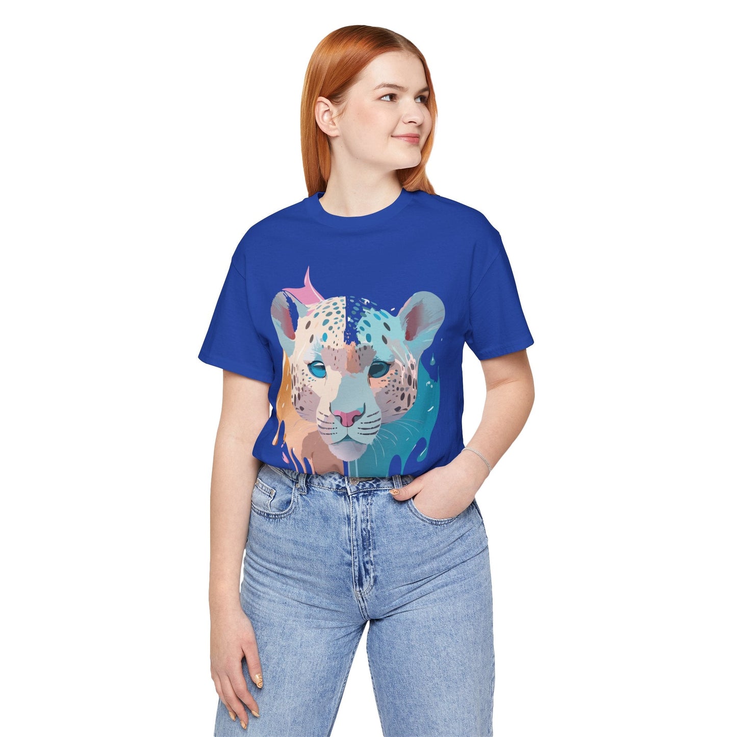 Cheetah Graphic Unisex 100 Cotton Artwork Tee 5