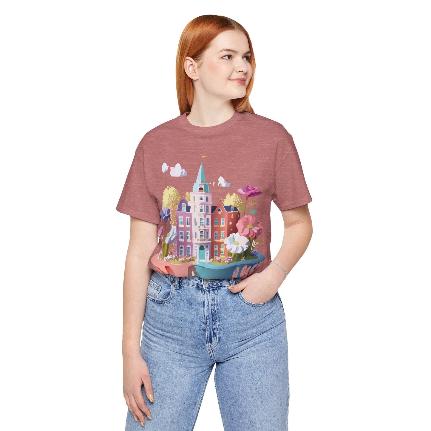 Amsterdam Tourist Shirt Graphic Tee Unisex Vintage Inspired Art Design by Adelpha Short Sleeve