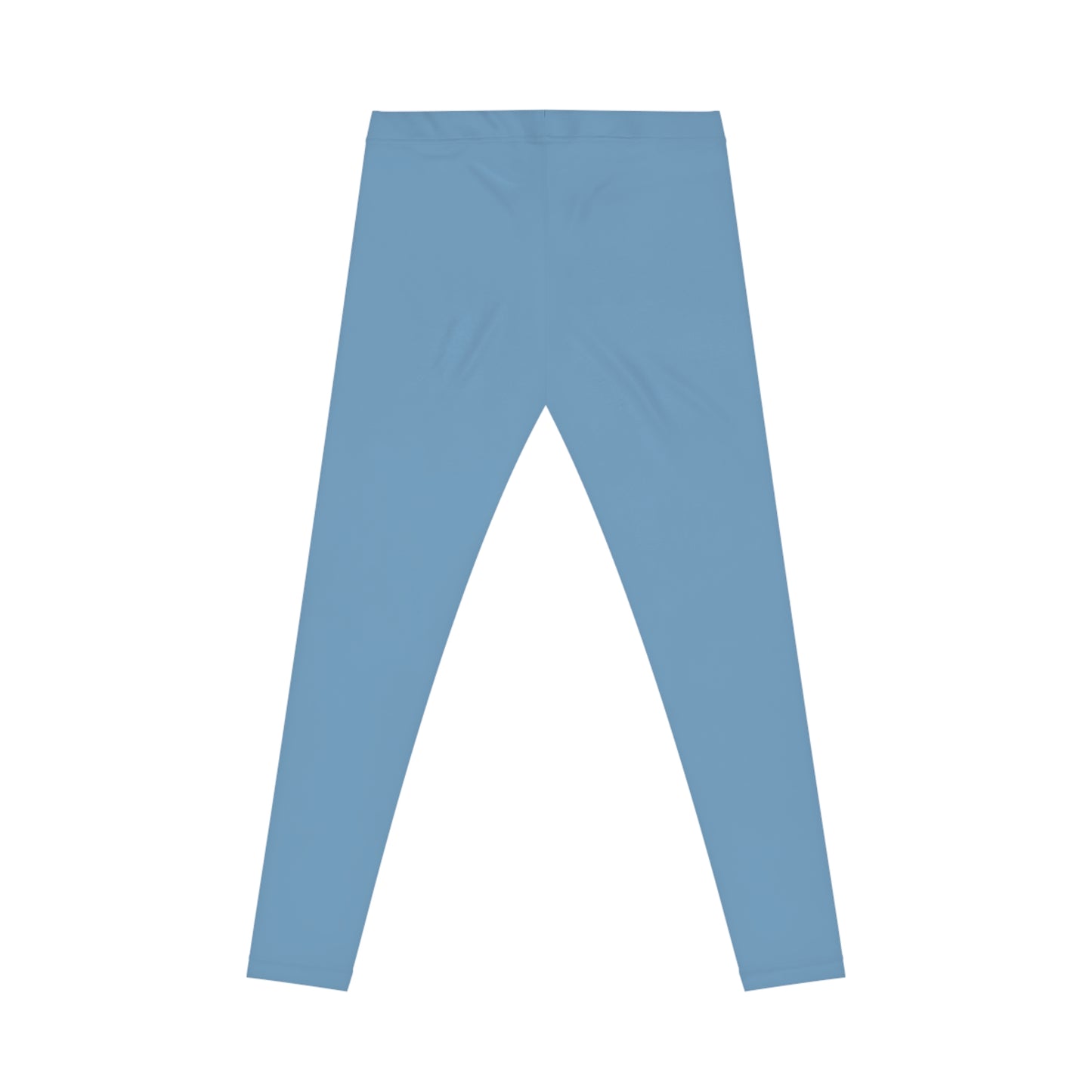 Steel Ice Blue Color Women's Poly-Span Casual Leggings XS-2XL