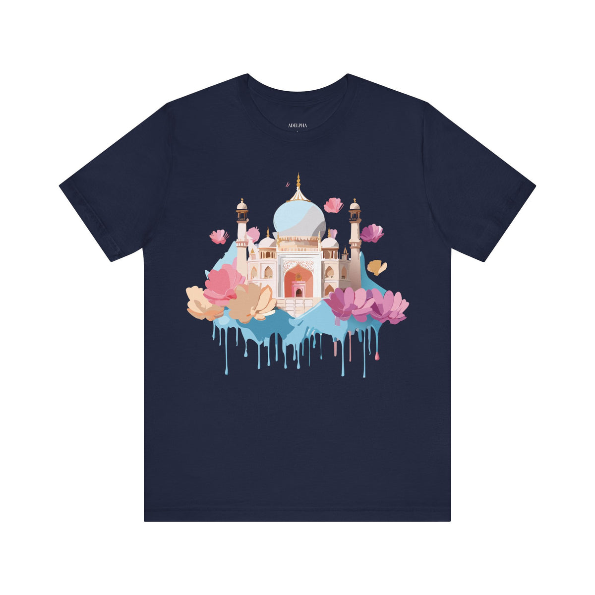 Unisex Cotton Bella+Canvas Tee with Taj Mahal