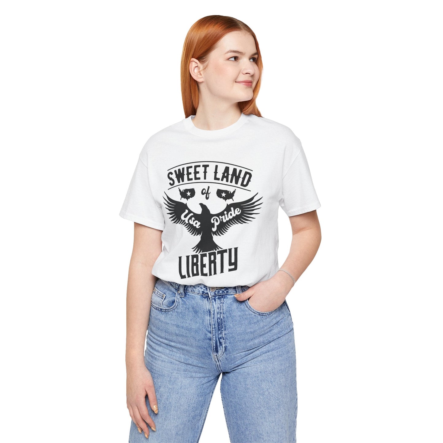 Liberty Eagle Graphic Unisex Cotton T-Shirt a4
