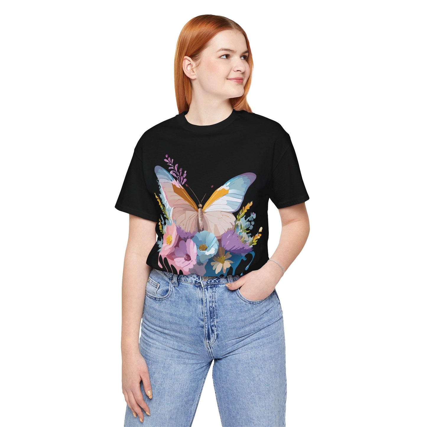 Butterfly Graphic T Shirt Unisex Adelpha Vintage Art Design Tee