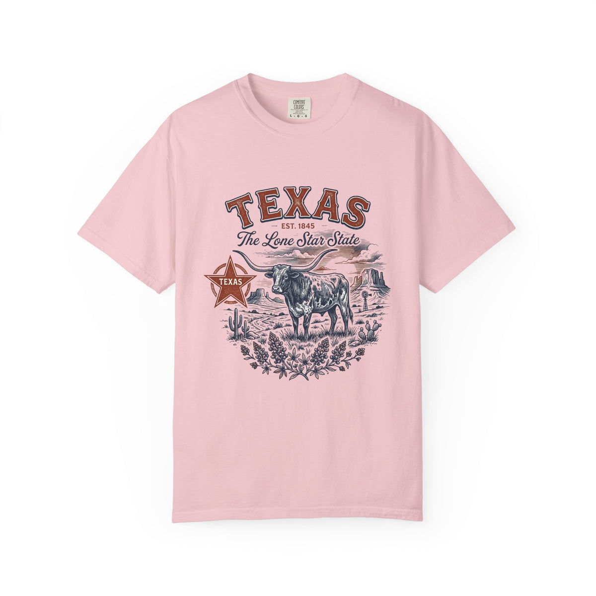 Texas State Vintage Travel Tourist Graphic Tee Unisex 100 Cotton Comfort Colors T-Shirt