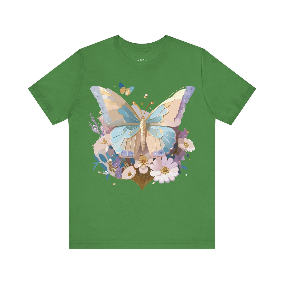 Butterfly Graphic Unisex Cotton Bella+Canvas Tee with Art Design n63