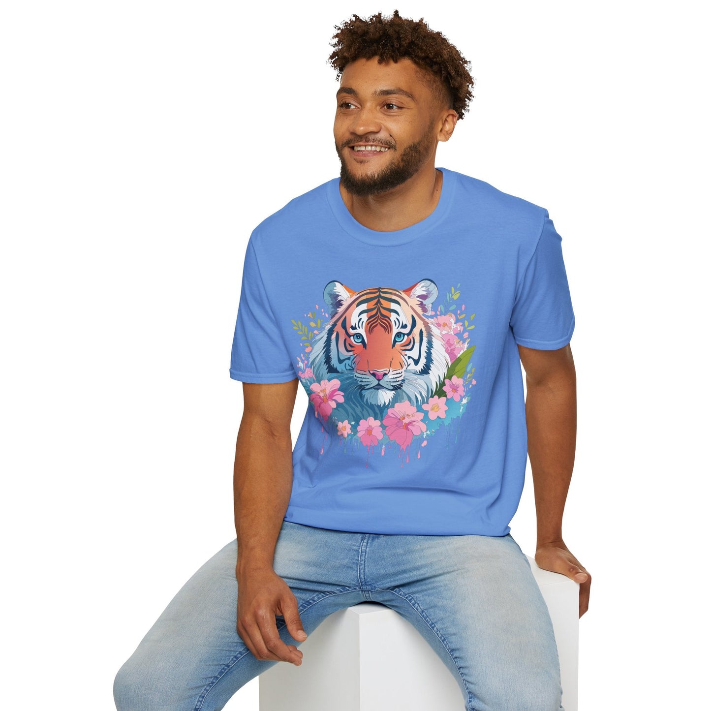 Unisex Tiger Shirt Gildan Softstyle 64000 Cotton Tee Everyday Comfort