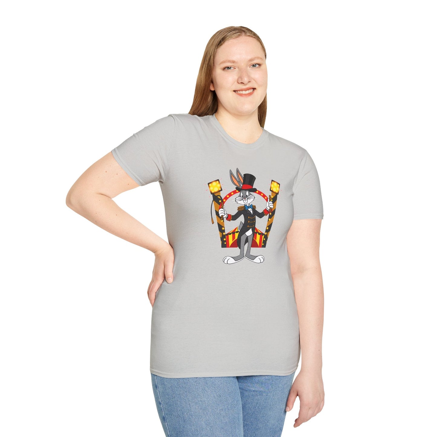 Bugs Bunny T Shirt Unisex Cartoon Tee Gildan Softstyle 64000 Tee Comfort Cotton Fabric